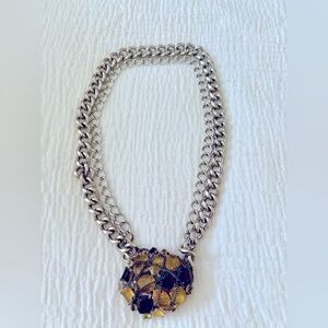 💎 Stella & Dot 💎Elegant Silver  Necklace with yellow stones